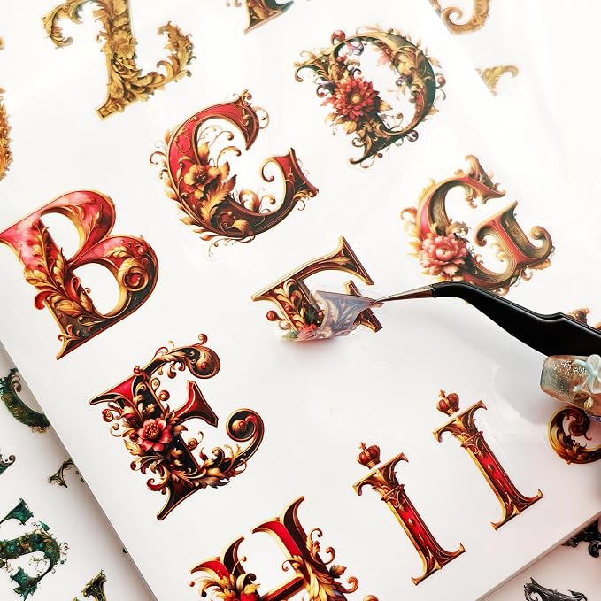 Alphabet & Number Stickers, 50 Sheets Vinyl Letters for DIY Crafts | Perfect for decorating journals, planners, scrapbooks, greeting cards, gifts, and creative DIY projects.