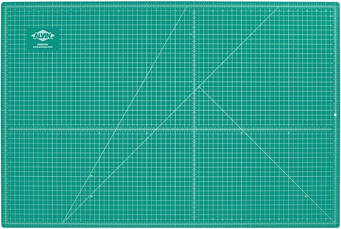 ALVIN GBM Self-Healing Cutting Mat 24 x 36 inch | Double-Sided Green/Black | 5-Layer Gridded Surface for Arts, Crafts and Sewing - Model GBM2436