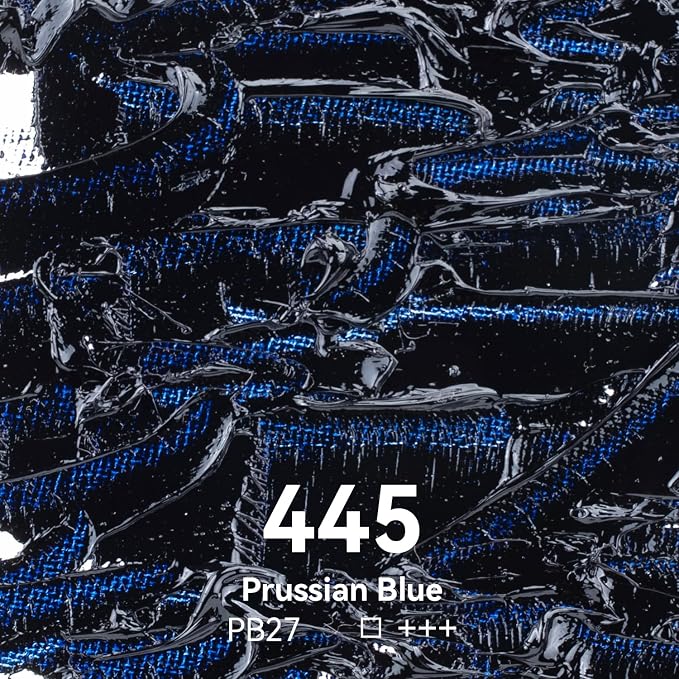 PHOENIX Prussian Blue Oil Paint - 40ml / 1.35 Fl oz. Single Tube - Artist Quality Oil Based Paint for Professionals