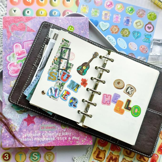 Magazine Letter Sticker Book,1960+ Alphabet Stickers for Scrapbooking