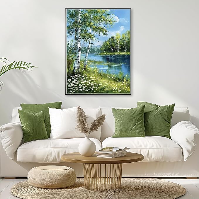 Tree of Life Diamond Art Kits for Adults,Lake Diamond painting Wall Decor