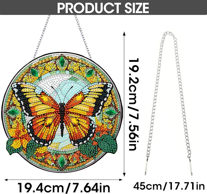 SKRYUIE Butterfly Hanging Pearl Diamond Art Kits for Adults Suncatcher A51