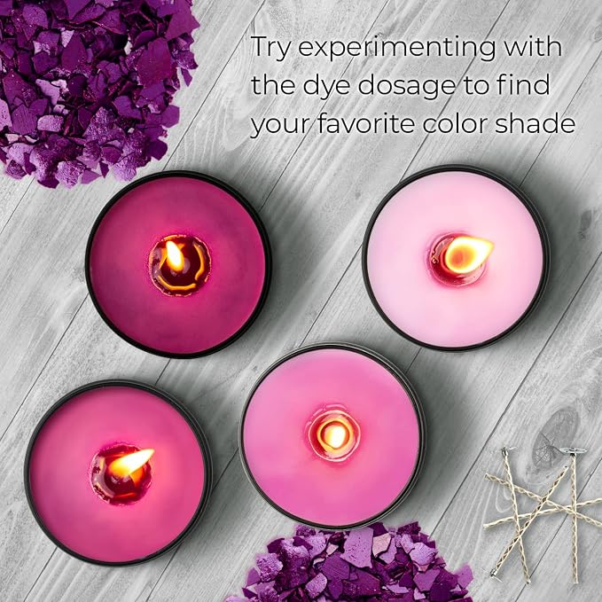 Purple Candle Dye 2oz for Soy Candle Making – Concentrated Wax Color Chips | Highly Concentrated Candle Wax Dyes – Candle Shop Premium Color Dye Chips for Soy Wax, Beeswax, Paraffin