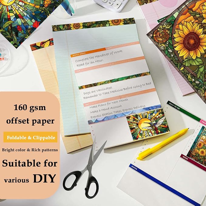 24 Sheets 6"x6" Scrapbook Paper Single-Sided Pattern Decorative Paper