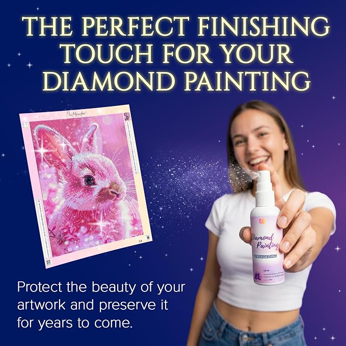 Diamond Painting Spray Sealent (60ml) for Diamond Art Accessories & Supplies & Kits, Clear Waterproof Finish, Easy to Use, No Yellowing (Spray Sealer - NEW)