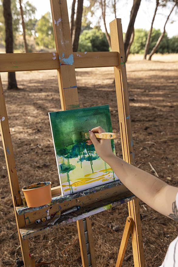 PHOENIX Small Stretched Canvas for Painting 6x6 Inch/14 Bulk Pack, 8 Oz Triple Primed 5/8 Inch Profile 100% Cotton White Blank Canvas, Square Framed Canvas for Oil Acrylic & Pouring Art