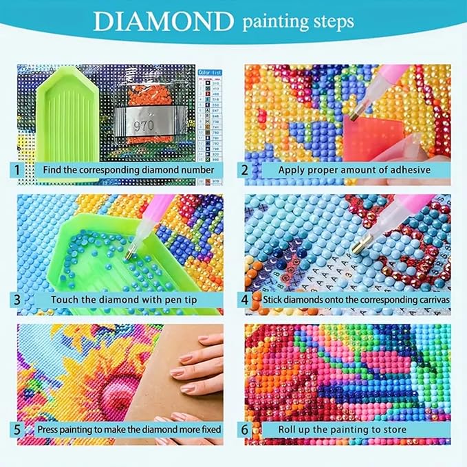 5D Diamond Painting Kits for Adults, Butterfly Rose Flower Diamond Art Kits | DIY Full Drill Diamond Dot Gem Painting for Home Wall Decor 12x16inch