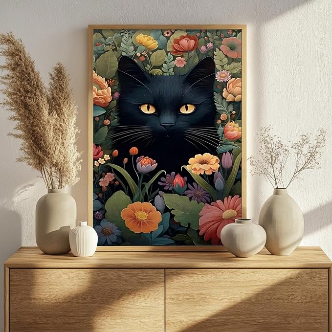 Cat Paint by Numbers Kit for Adults, 16x20 inch | DIY Painting Kits Crafts for Adults, Relieve Stress, Gift, Home Wall Decor