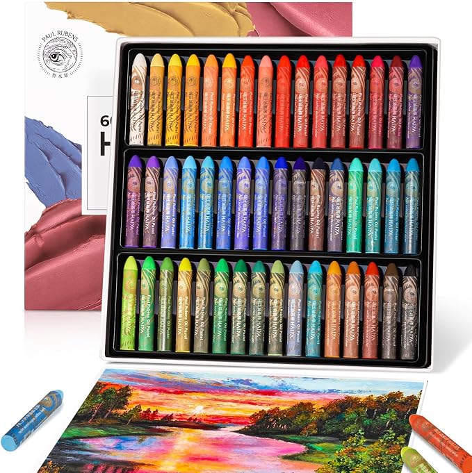 Paul Rubens Oil Pastels, 48 Colors Oil Pastels for Artists and Beginners