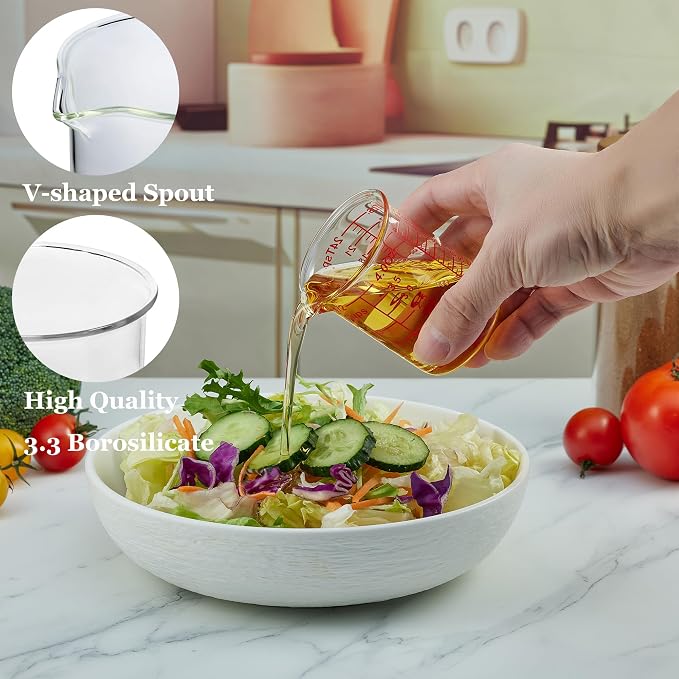 Ackers BORO3.3 4 oz/120 ml Glass Measuring Cup with V-Shaped Spout, 1 Count