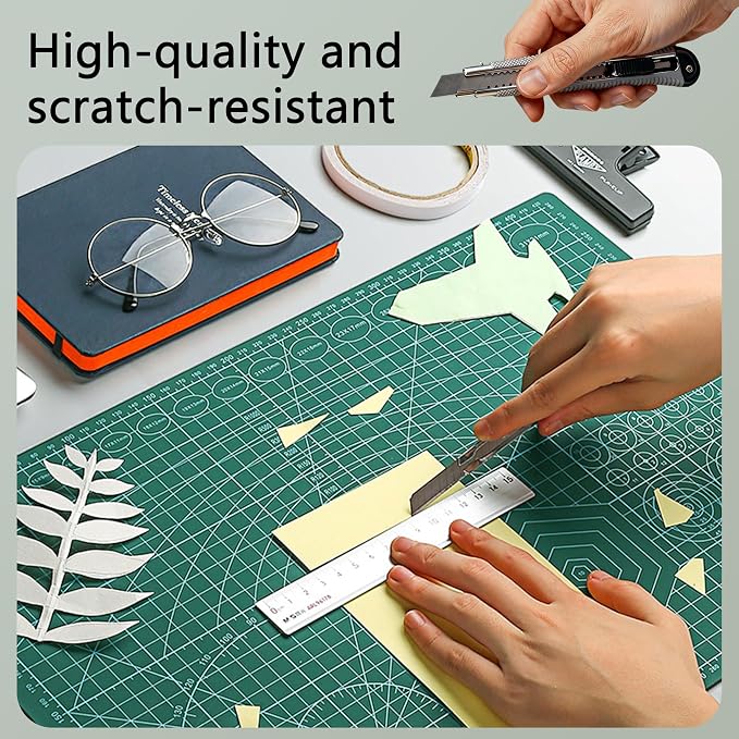 4Pcs 5-Layer Double Sided Cutting Mat Anti-Slip Rotary Cutting Board