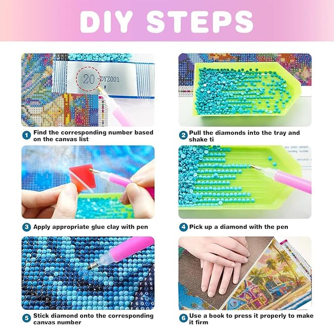 Romantic Beach Diamond Painting Kits for Adults - Diamond Art Kit for Adult