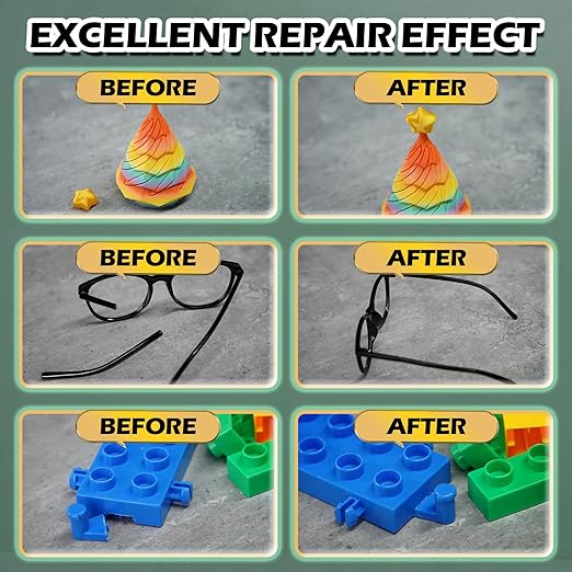 Plastic Super Glue Liquid, Clear Instant Cyanoacrylate Glue for Plastic Model 3d Printing PLA Airplane Miniatures Heavy Duty, All Purpose Superglue for Metal Rubber Wood Ceramic, Strong and Waterproof