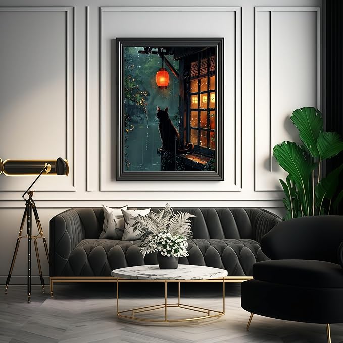 JYXSJYYD 5D DIY Cat Diamond Art Kits for Adults,11.8x15.8 inch