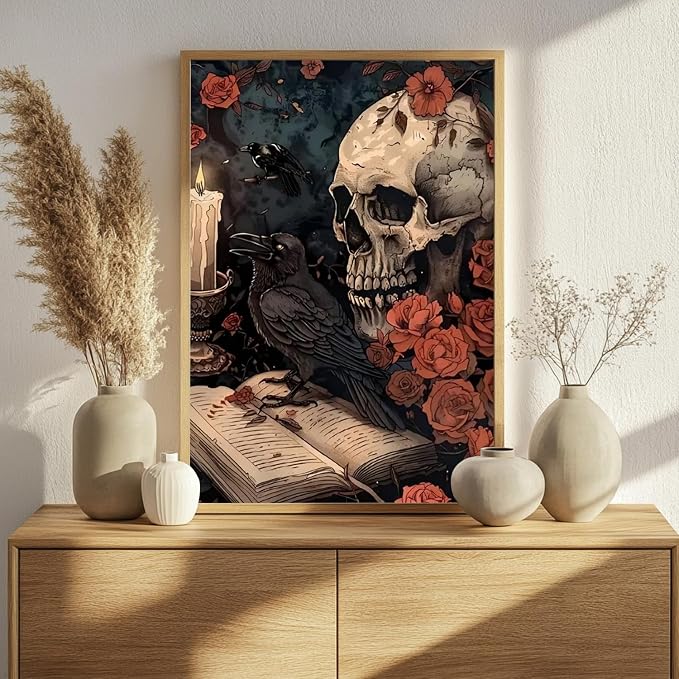 Halloween Skull Paint by Numbers Kit for Adults, 16x20 inch | DIY Painting Kits Crafts for Adults, Relieve Stress, Gift, Home Wall Decor