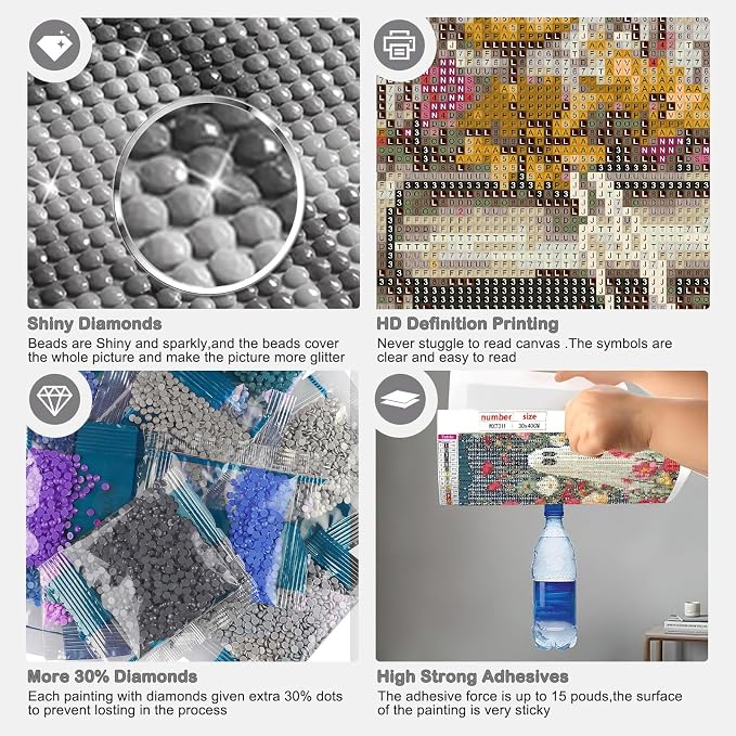 askkqtx Vintage Books Diamond Art Kits for Adults 12x16 Inch