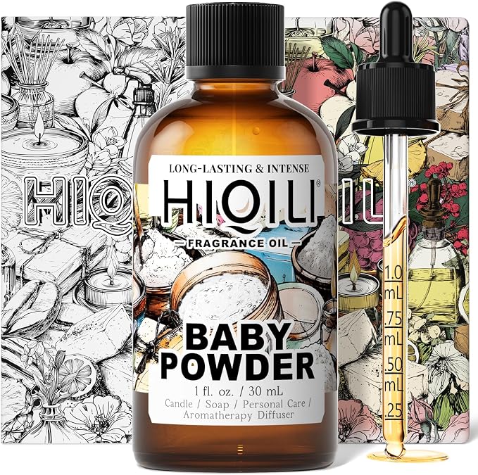 HIQILI Baby Powder Fragrance Oil for Perfume & Laundry Detergent - 1 Fl Oz