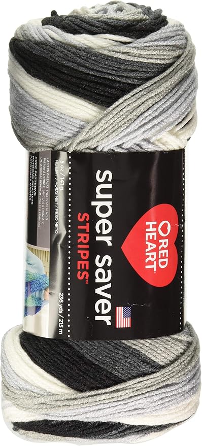 RED Heart Super Saver Yarn, Stripe - Newspaper