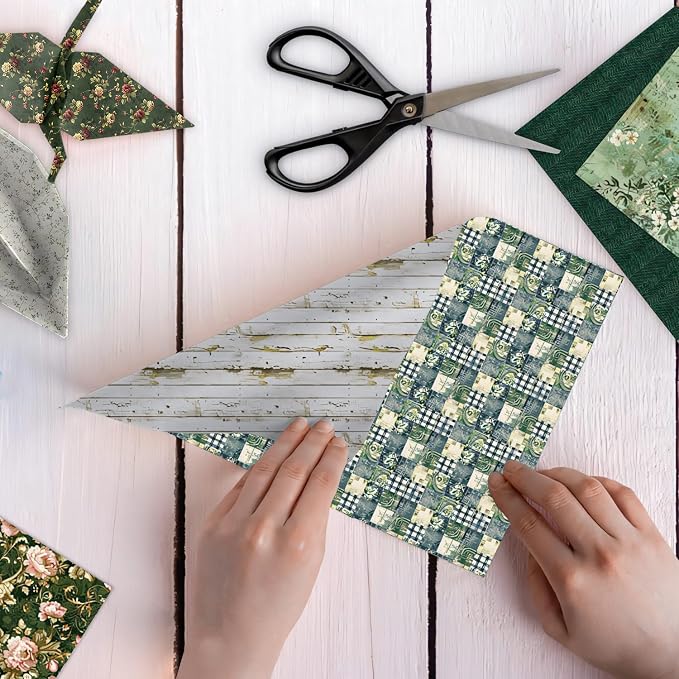 12×12 Boho Scrapbook Paper Vintage Flower Pattern Paper Pad,24 Sheets Double-Sided Bobo Floral Scrapbooking CardStock Papers Pad for Holiday Cardmaking DIY Journaling.