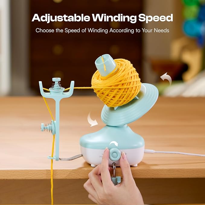 Caydo Electric Yarn Winder, Effortless Yarn Organizer for Crochet Lovers