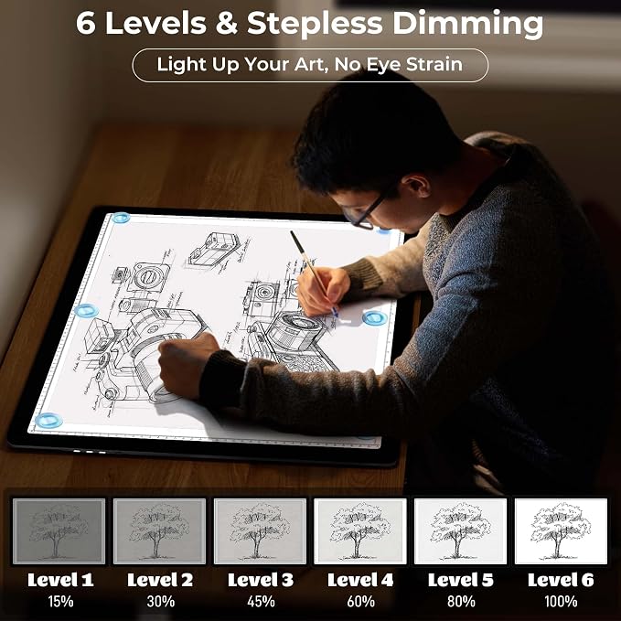 Rechargeable A2 Diamond Art Light Board Extra Large with Stronger Magnetic