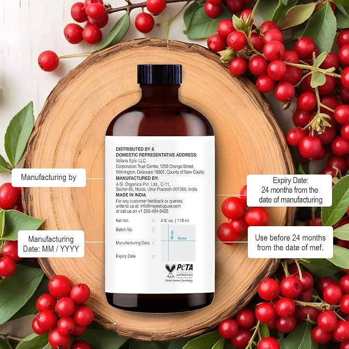 Majestic Pure Wintergreen Essential Oil for Diffuser - 4 Fl Oz | 100% Natural Essentials Oils for Aromatherapy, Massage, candle making, soap making and custom essential oil blends