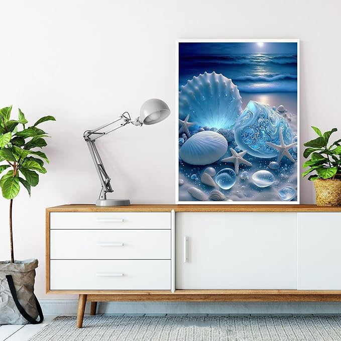 bleihum Diamond Art Beach- Ocean Diamond Painting Kits for Adults