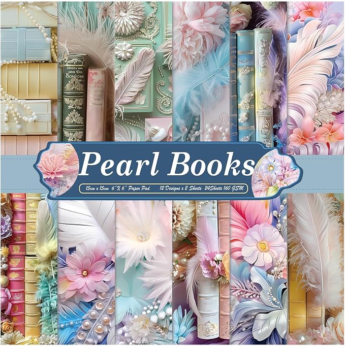 24 Sheets 6"x6" Scrapbook Paper Single-Sided Pattern Decorative Paper