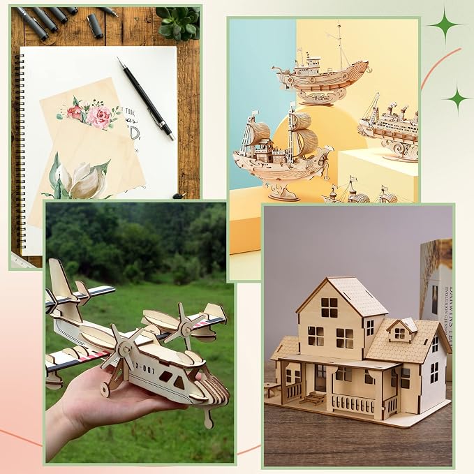 50 Pack 4 x 6 Inch Unfinished Wood Sheets for Crafts