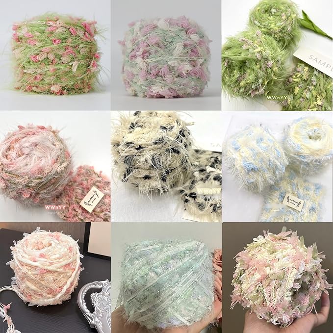 【Blind Box 】Artisanal Yarn Fancy Yarn Multifiber Blended Yarn Soft Colorful