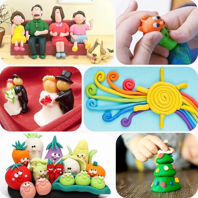 IGaiety Polymer Clay Kit for Kids, 110 Colors Oven Bake Clay | 245 Pcs Complete Modeling Clay Kit Soft & Easy to Shape for Jewelry Making, DIY Crafts, Creative Hobbies and Handmade Gifts