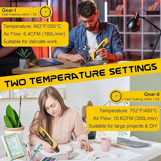 600Pcs Heat Shrink Tubing Kit with 350W 2-Temp Mini Heat Gun (5FT)