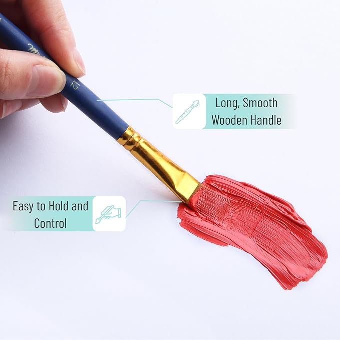 Mr. Pen- Acrylic Paint Brushes Set, 10 Pack, Round & Pointed Tip