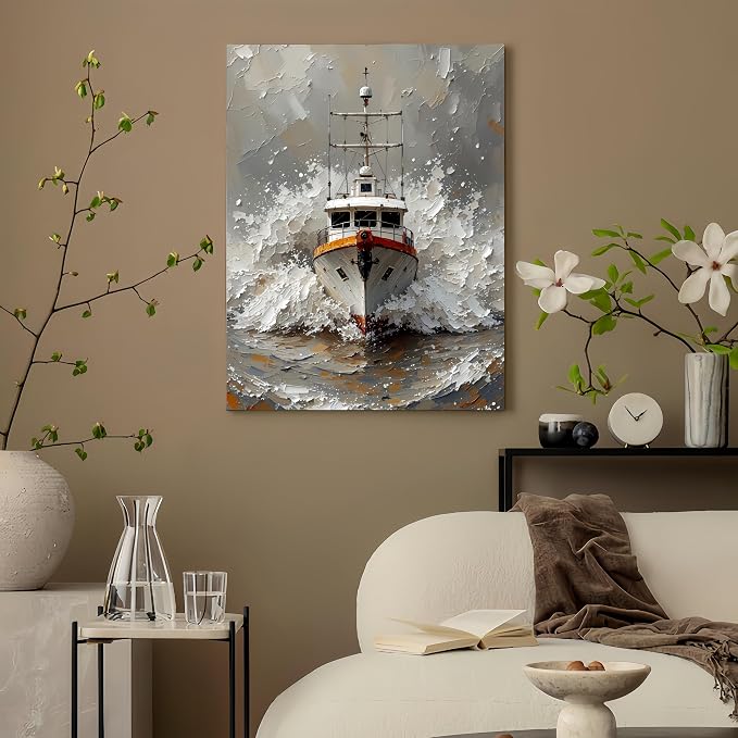GXGLLPZBY Ship Painting by Numbers Kit for Adults Beginner,15.7X19.7 Inch | Paint by Numbers for Adults,Adult Paint by Number Kits on Canvas,Number Painting Acrylic Oil Painting,for Home Wall Decor