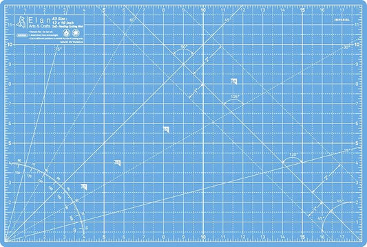 Elan Cutting Mat A3 Blue, Self Healing Cutting Mat 12x18 Inch, 5-Ply Craft Board Blue, Hobby Board for Crafts 12x18 Inch