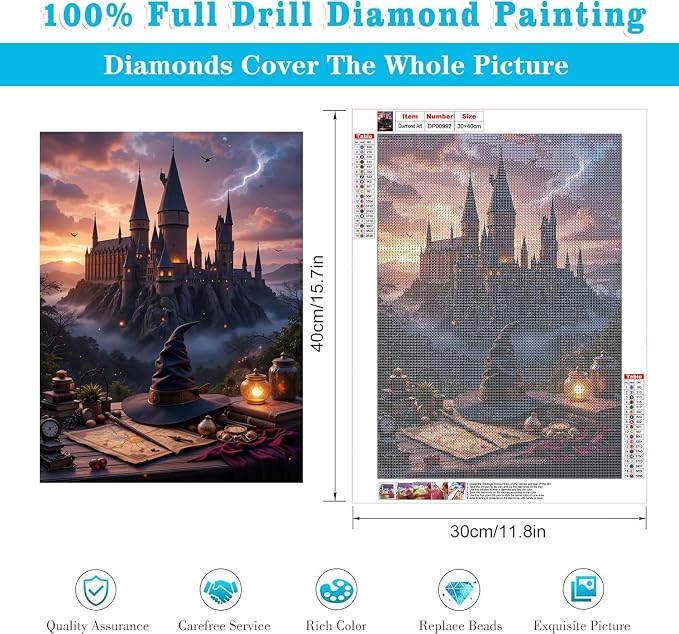 EIBEILI Magic Diamond Art Kits for Adults,Diamond Painting for Wall Decor