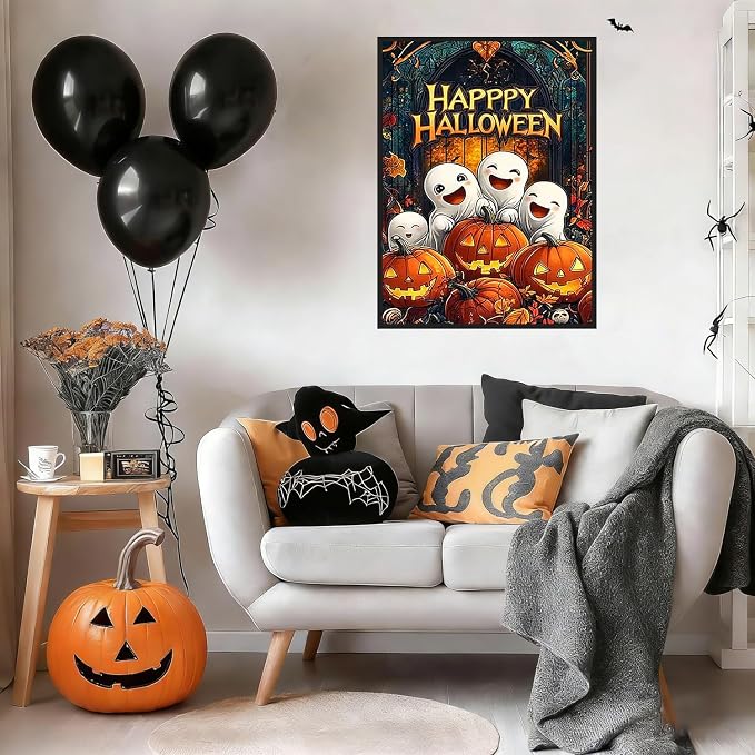 Lophomie Halloween Diamond Art Kits for Adults, 5D Diamond Painting Kits