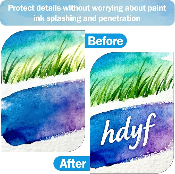 60ml White Masking Fluid for Watercolor Painting, Resistant Ink and Pouring Paint, Watercolor Masking Fluid Keeps Areas Colorless and Edges Sharp, Art Supplies for Artists