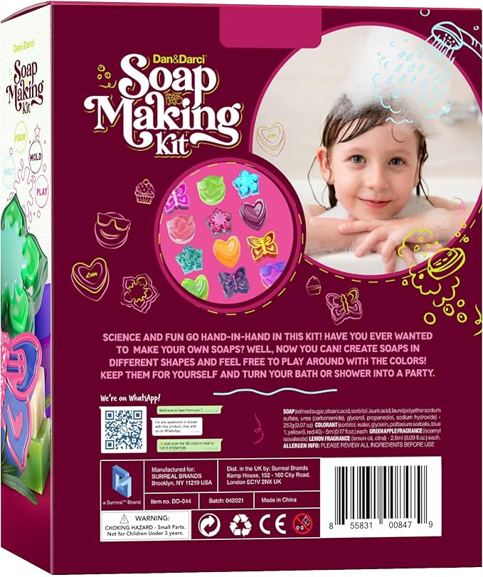Soap Making Kit for Kids - Crafts Science Toys - Birthday Gifts for Kids | Gifts for Girls and Boys Age 6-12 Years Girl DIY Kits - Best Educational Craft Activity Gift for 6-12 Year Old Kid