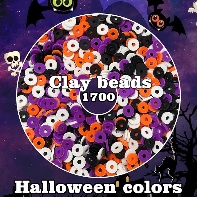 YMSDZHL 3300PCS Halloween Polymer Clay Bead Friendship Bracelet Making Kit