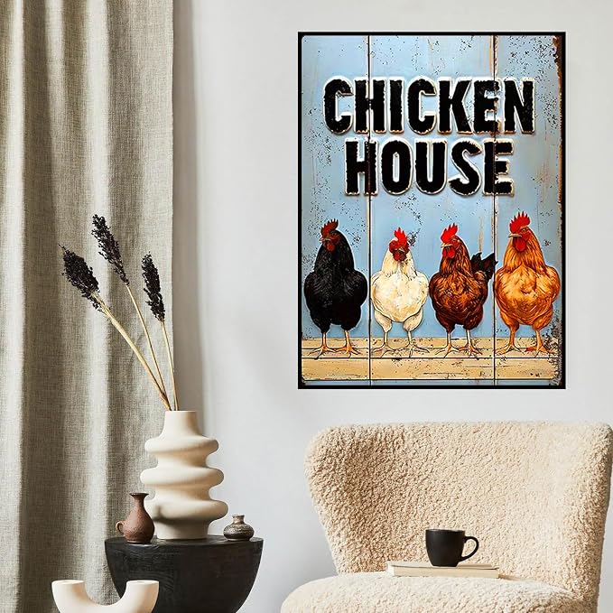 ijbnhd Chicken Diamond Art Kits for Adults, 12x16inch