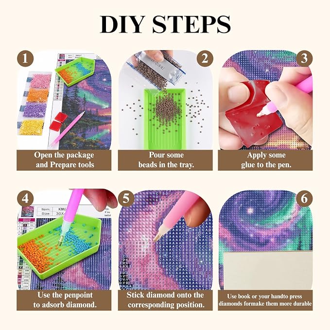 Mosaflare 6 Pack 5D Landscape Scenery Diamond Painting Kits 12x16 Inch