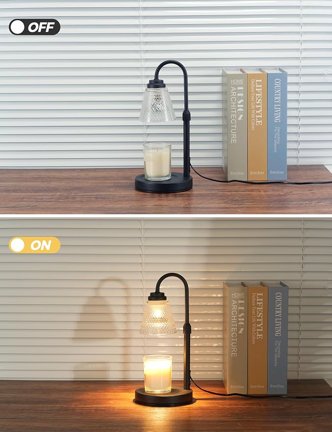 Candle Warmer Lamp with Timer Home Decor Birthday Gifts for Women Mom Her | Dimmable Candle Warmer for Jar Candles, Height Adjustable Wax Melt Warmer, Room Decor Desk Lamp, House Warming Gifts New Home