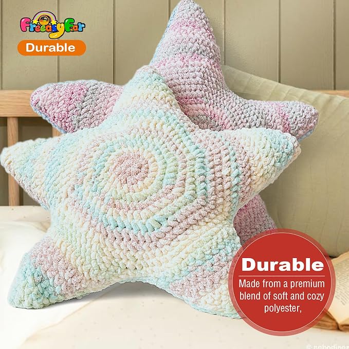 Super Soft and Cozy Chenille Yarn for Crocheting and Knitting -Easy to Crochet with-Bulky #5,3Pack of 3.5oz/93yds -Chunky Plush Yarn for Hand Craft Blanket Ammigurumi (Blush Pink)