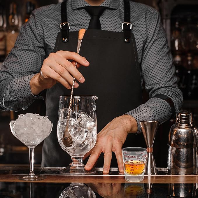 4 Pack Shot Glass Measuring Cup,Espresso Shot Glasses Liquid Heavy,Thick Base Liquid Measuring Cup for Mixing Cocktails Preparing Dessert (1 OZ, 2 TBS, 6 TSP, 30 ML)