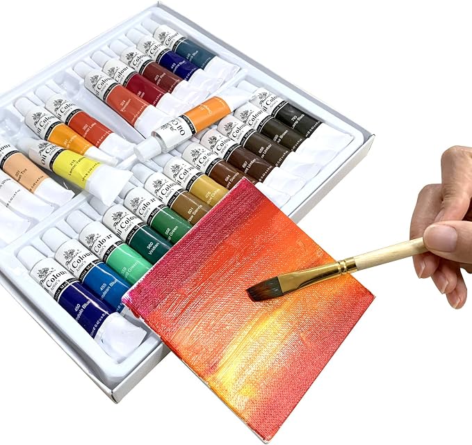 PHOENIX Small Painting Canvas Panels 4x4 Inch, 12 Value Pack - 8 Oz Triple Primed 100% Cotton Acid Free Square Canvas Boards for Painting, White Blank Flat Canvas Boards for Acrylic, Oil Paints