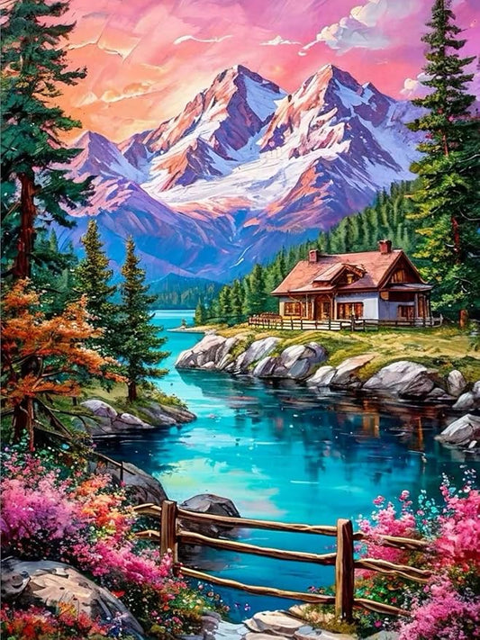 Yunruily Paint by Numbers for Adults - Adult Paint by Numbers,Landscape Painting by Numbers for Adults for Home Wall Decor and Birthday Gifts 16x20inch