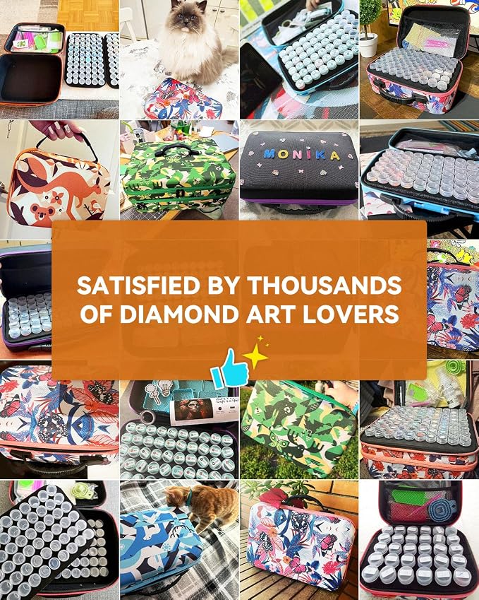 ARTDOT 420 Slots Storage Container for Diamond Art Kits for Adults,Portable Bead Storage Boxes for Diamond Painting Accessories and Tools