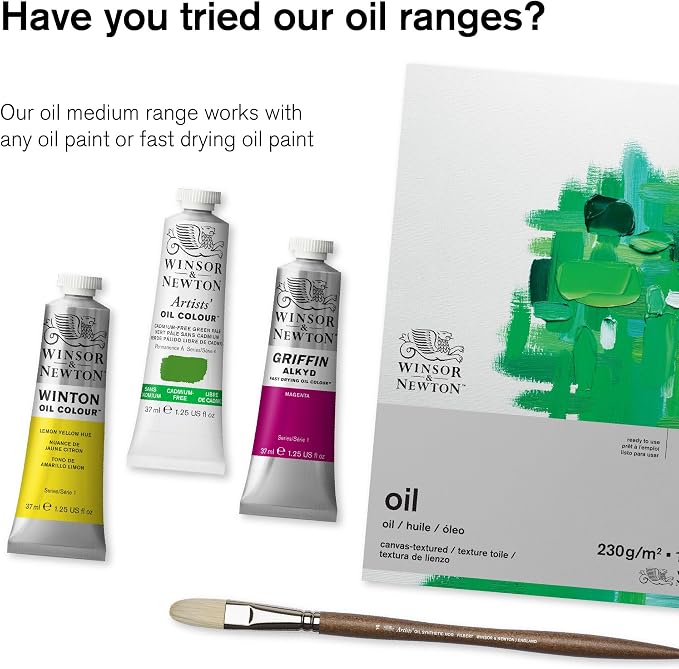 Winsor & Newton Refined Linseed Oil, 500ml (16.9-oz) Bottle | Essential refined linseed oil that slows drying, improves paint flow, enhances gloss and transparency.