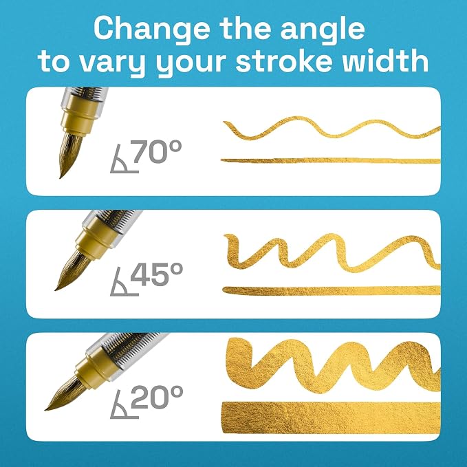 ARTISTRO Gold Acrylic Paint Markers - Brush Tip - Set of 2